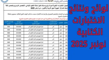 جميع اسماء المقبولين PDF نتائج كتابي مباراة التعليم دورة نونبر 2025 PDF حسب كل جهة بالمغرب